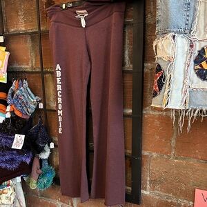 Abercrombie & Fitch Burgundy Track Pants